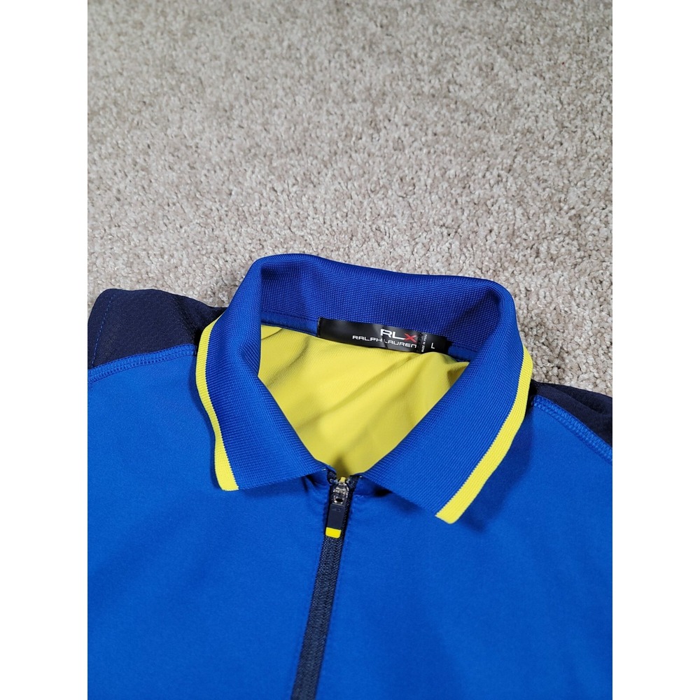Ralph Lauren RLX Vest Jacket Womens Large Stretch 1/2 Zip Racerback Blue Golf - Picture 5 of 13